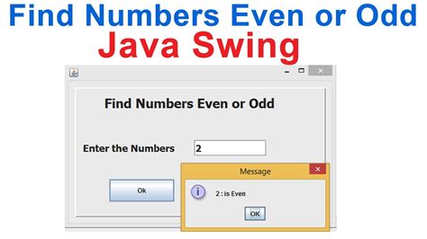 odd and even numbers in java|how to find even number in java.